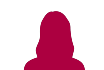 Umriss einer Person in weiß und rot