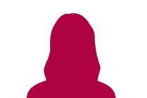 Rotes flächiges Bild einer Person